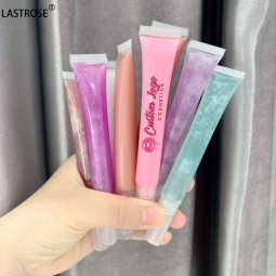 唇油厂家-15毫升挤压维生素液体润唇膏染色透明棕色水果礼品丰唇