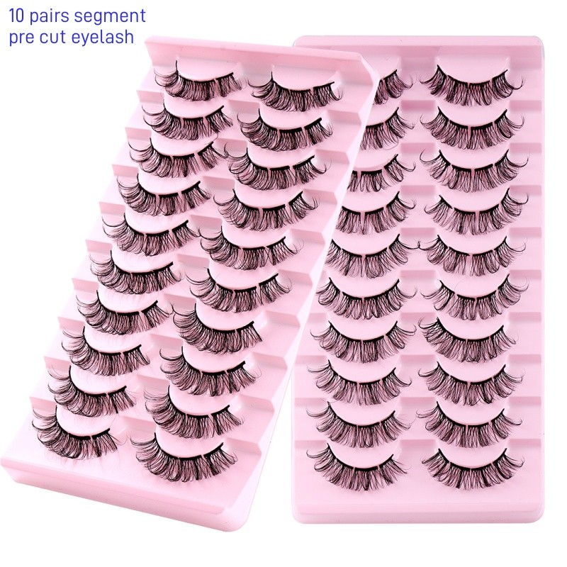 Pre-cut Eyelash Extension Supplier - Factory Price Pre-cut Eyelash Extension Cluster Eyelash DIY Segmented-cluster Eyelashes