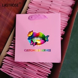 礼品纸袋厂家-厂家价格婴儿粉色礼品纸袋代工奢华纸袋批发