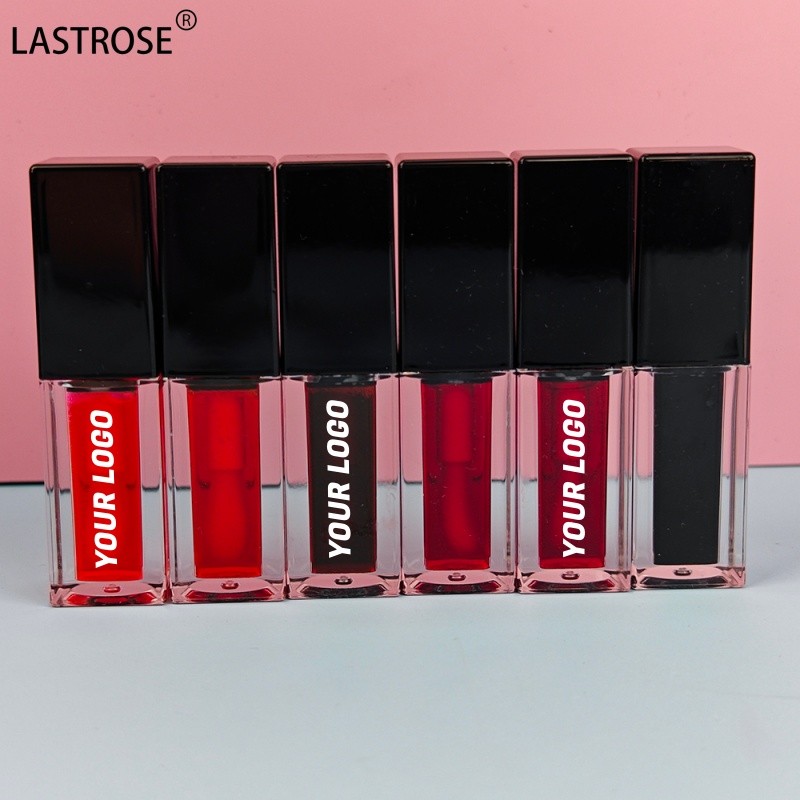 Lip Tint Liquid Supplier - Black Private Label Lip Tint Liquid Water Lipgloss Vegan 6 Colors High Pigment