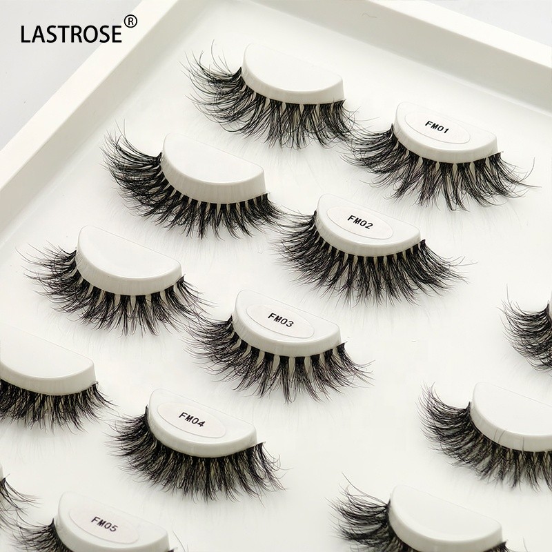 Synthetic Eyelashes Factory - Wholesale Private Label Fake Synthetic Eyelashes Natural Strip Lashes Clear Band