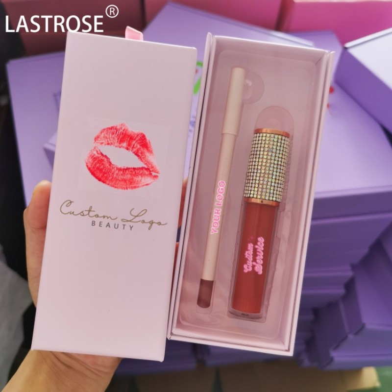 Matte Lipliner Kit Supplier - OEM 2 in 1 Creamy Natural Matte Lipliner Vegan Lipstick Makeup Gift Kit Wholesale