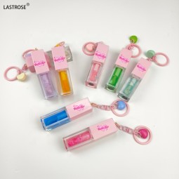 唇彩厂家-批发可定制logo保湿和丰唇唇彩带钥匙扣