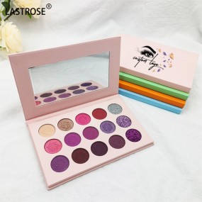Eye Shadow Palette Manufacturer - High Pigment 15 Colors Waterproof Long Lasting Eye Shadow Private Label Pressed Powder Eyeshadow Palette