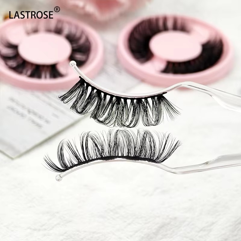 Russian Curl Eyelash Supplier - 20 mm Natural Style Faux Mink Eyelash Russian Curl Fluffy Full Strip Thick Messy Vegan