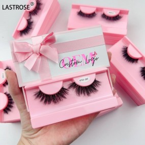 Vegan Mink Eyelash Factory - 15mm 20mm 25mm Vegan Fluffy Faux 3D Mink Eyelash Wholesale Gift Ribbon Lashes Box