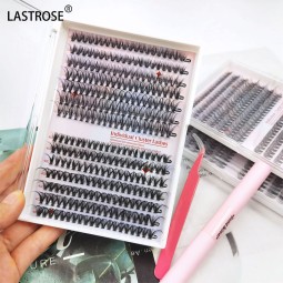 分段睫毛厂家-代工纯素预切分段睫毛厂家批发簇状睫毛DIY