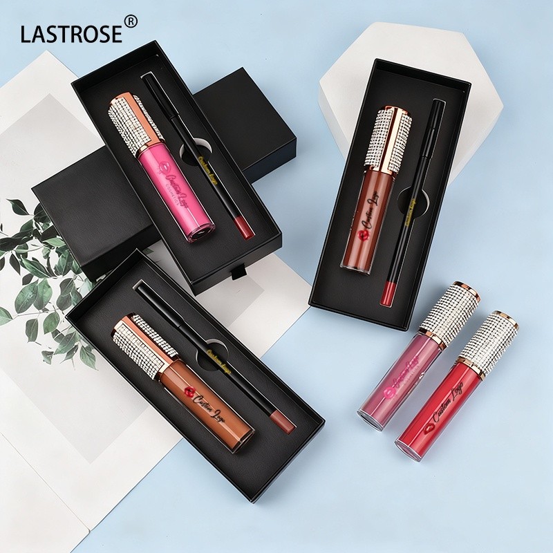 Lip Gloss Set Supplier - New Private Label 2 in 1 Lip Vegan Lip Gloss Lip Liner Set Makeup Wholesale