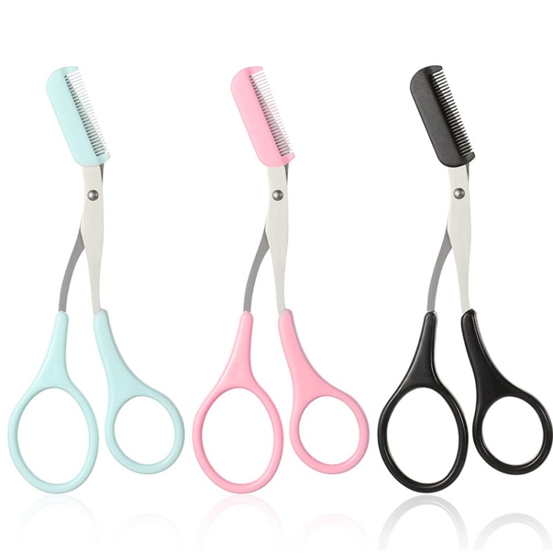 Eyebrow Scissors Supplier - Professional Factory Eyebrow Scissors for Women with Comb Beauty Tool