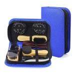 Shoe Care Set Supplier - Shoe Shine Tool Care Shoe Cleaning 7 Piece Travel Shoe Care Set Brown/Black/Blue