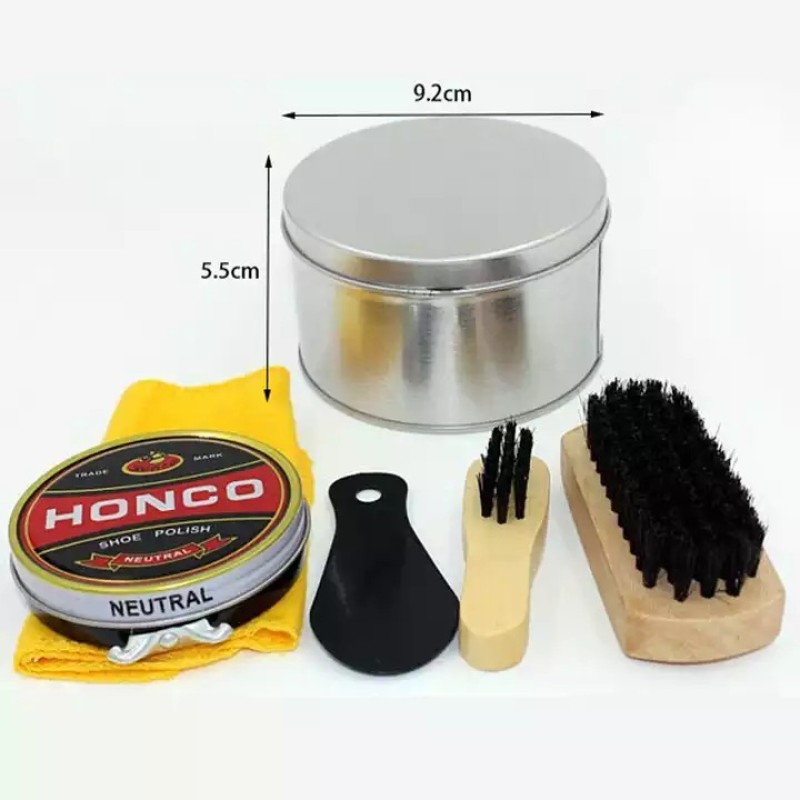 Shoe Care Set Factory - Hot Sale Hotel Shoe Polish Tool Wooden Brush 5 Pcs Shoe Care Kits Daily Shoe Care Set