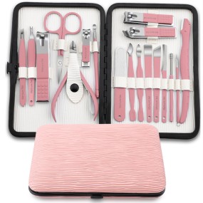 Manicure Set Supplier - Factory Direct Sales Custom Logo Manicure Set Beauty Tool Travel Nail Clipper Set