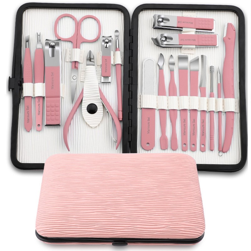 Manicure Set Supplier - Factory Direct Sales Custom Logo Manicure Set Beauty Tool Travel Nail Clipper Set