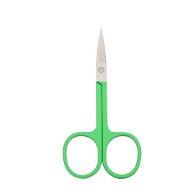 Eyebrow Scissors Factory - Factory Hot Sale Green Eyebrow Scissors and Tweezers Trimming Scissors