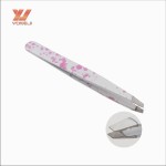 眉镊供应商-热销代工白粉色眉镊美容工具