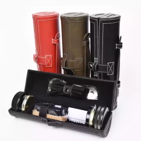 Shoe Polish Kit Supplier - Chinese Factory Black Leather Case Shoe Polish Kit Shoe Care Kit Sneakers on Sale