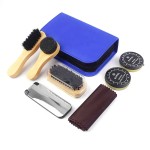 Shoe Care Set Supplier - Shoe Shine Tool Care Shoe Cleaning 7 Piece Travel Shoe Care Set Brown/Black/Blue
