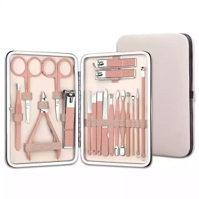 Manicure Set Manufacturer - Good Quality Stainless Steel 18 Piece Manicure Set Pedicure Tools