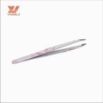 眉镊供应商-热销代工白粉色眉镊美容工具