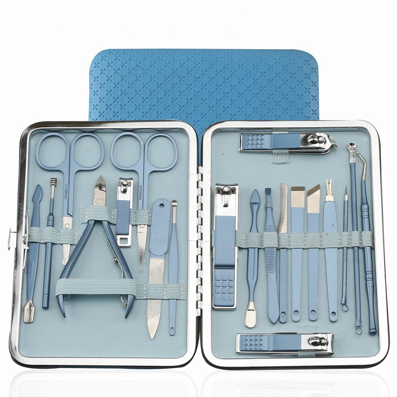 Manicure Set Supplier - Hot Popular Professional 18 Pieces Stainless Steel Manicure Set for Girl