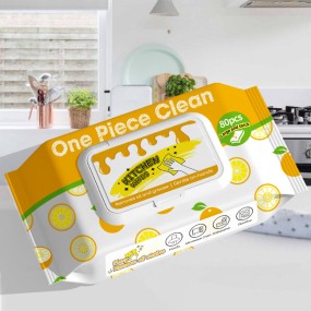 Kitchen Wipes Supplier - Wholesale Customised LOGO 80pcs Large Size Kitchen Wipes Cleaning Wipes for Kitchen