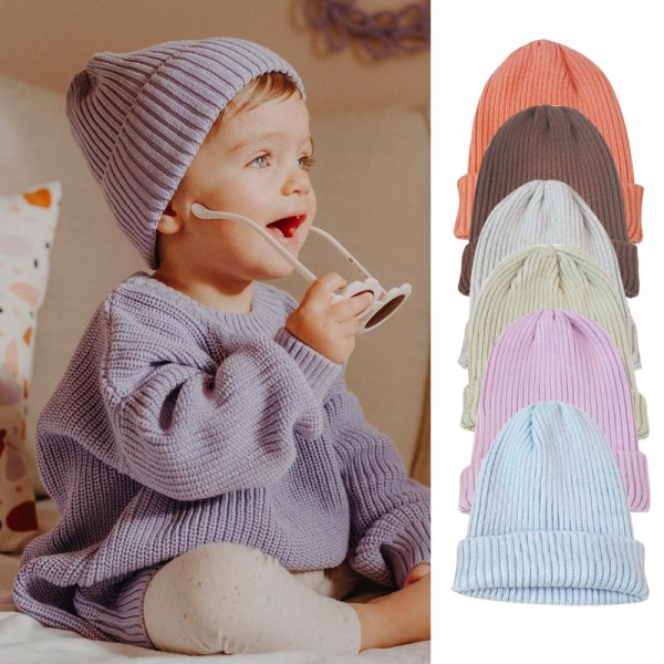 Baby Hats Factory - Multicolor Knit Cotton Beanies