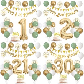 Latex Balloon Manufacturer - Green Gold Luxury Set