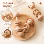 Baby Rattle Manufacturer - Wooden Montessori Animal Teether