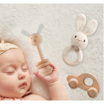 Baby Rattle Manufacturer - Wooden Montessori Animal Teether