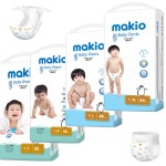 婴儿裤厂家-Makio免费样品低价一次性儿童裤尿裤进口SAP印花