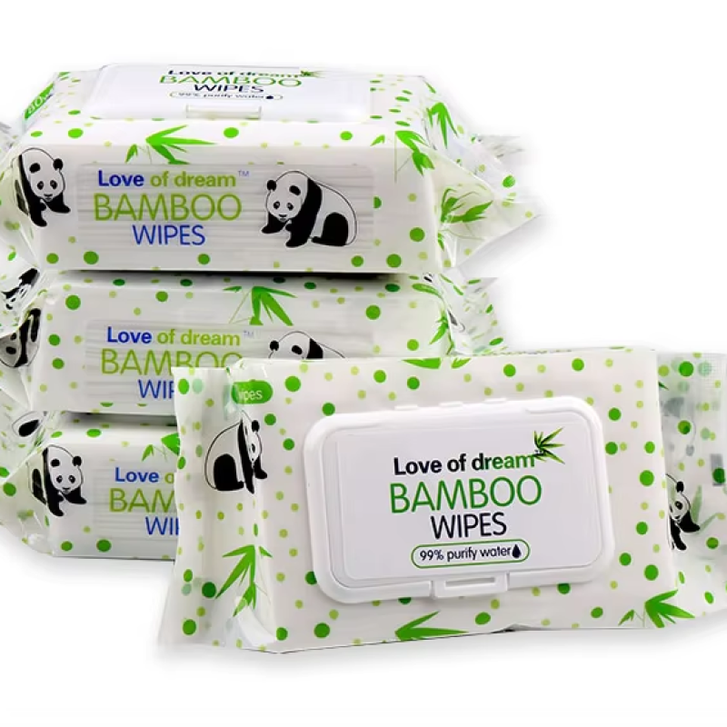 Baby Wipes Supplier - OEM 80PCS High Quality Soft Spunlace Non-Woven Wet Cleansing Wipes Eco-Friendly Disposable
