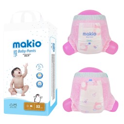 婴儿尿裤供应商-免费样品Makio A级良好品质婴儿尿裤一次性拉拉裤厂家