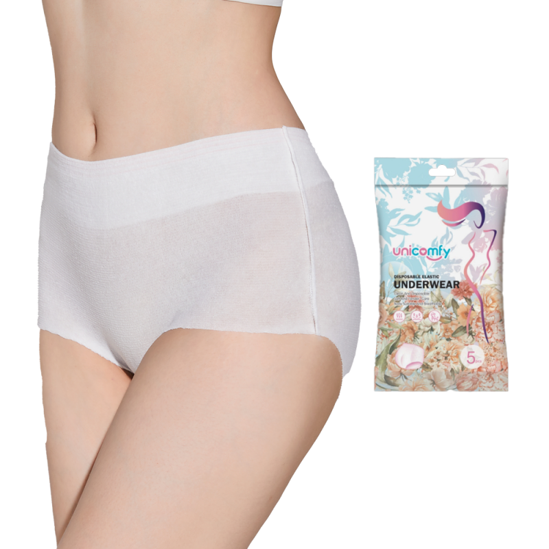 Disposable Underwear Manufacturer - Stock White Disposable Ladies Briefs Non-Woven Emergency Travel Underwear