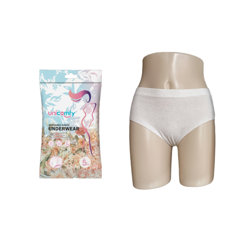 Disposable Underwear Manufacturer - In Stock White Non-Woven Ladies Briefs Travel Emergency