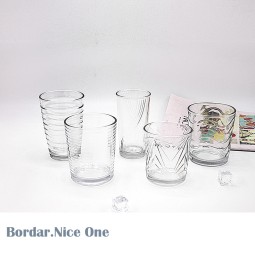 玻璃杯厂家-Niceone旋转透明威士忌饮用啤酒可重复使用咖啡玻璃杯