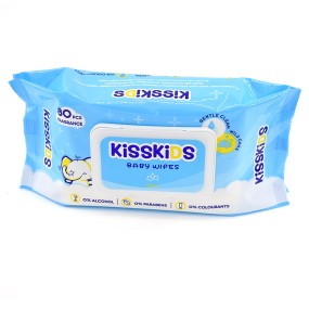 Baby Wipes Manufacturer - Kisskids Best Selling Small Tender Soft Disposable Wholesale Water Wet Baby Wipes