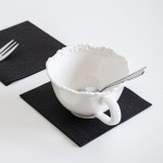 Paper Napkins Supplier - 2525cm Linen-Feel Paper Napkins Disposable White & Black Cocktail Napkins for Bar