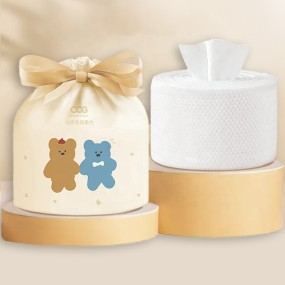 Cotton Tissues Factory - 100% Cotton Disposable Tissues Gentle Nonwoven Facial Cleansing Wipes for Daily Hotel