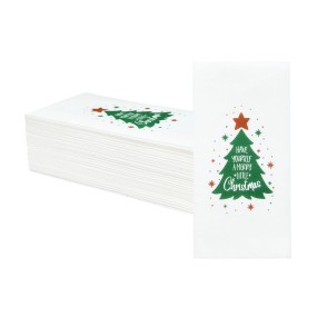 Hand Towels Factory - Free Samples 3043cm Christmas Ornament Printed Napkins Disposable Fancy Guest Hand Towels