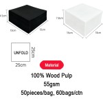 Paper Napkins Supplier - 2525cm Linen-Feel Paper Napkins Disposable White & Black Cocktail Napkins for Bar