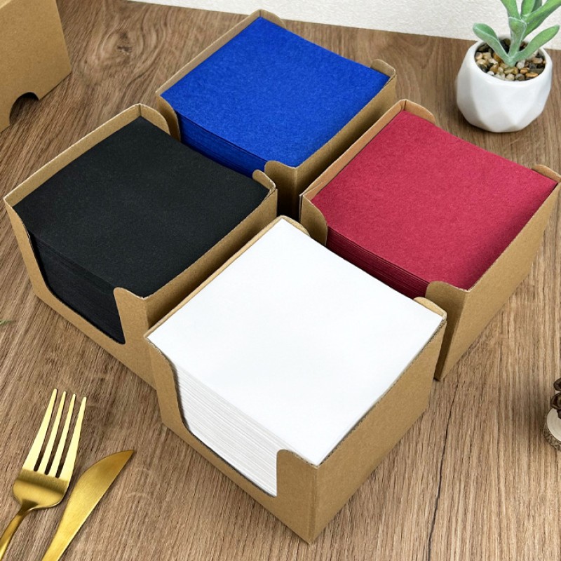 Paper Towels Factory - Disposable Premium Quality 2020cm Airlaid Paper Towels Multi-Color Cocktail Napkins