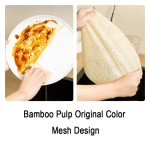 Kitchen Towels Factory - Heavy Duty 3535cm Bamboo Pulp Cloth Mesh Towels Super Absorbent Disposable Wipes Natural