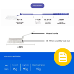 Dusting Duster Manufacturer - White Handle Electrostatic Dusting Duster Microfiber Head Long Disposable Foldable