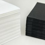 Paper Napkins Supplier - 2525cm Linen-Feel Paper Napkins Disposable White & Black Cocktail Napkins for Bar