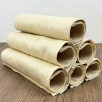 Kitchen Towels Factory - Heavy Duty 3535cm Bamboo Pulp Cloth Mesh Towels Super Absorbent Disposable Wipes Natural
