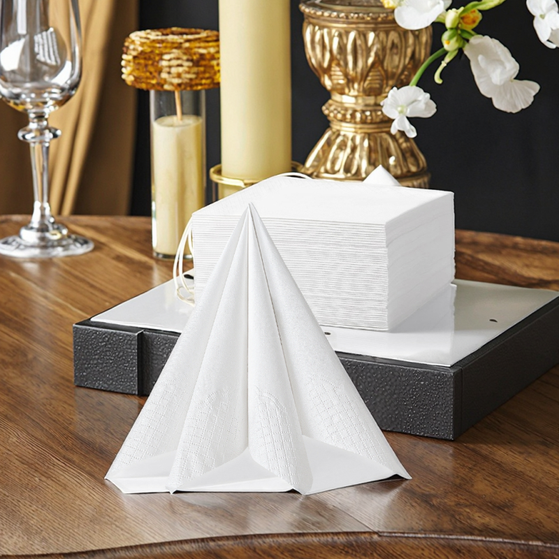 Paper Napkins Supplier - 40x40cm Disposable Paper Napkins Custom Printed for Restaurant Hotel Airline Catering