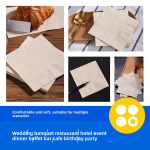 Paper Napkins Manufacturer - High Quality Custom Logo Printed Square Bamboo Pulp Napkins Disposable Modern Style