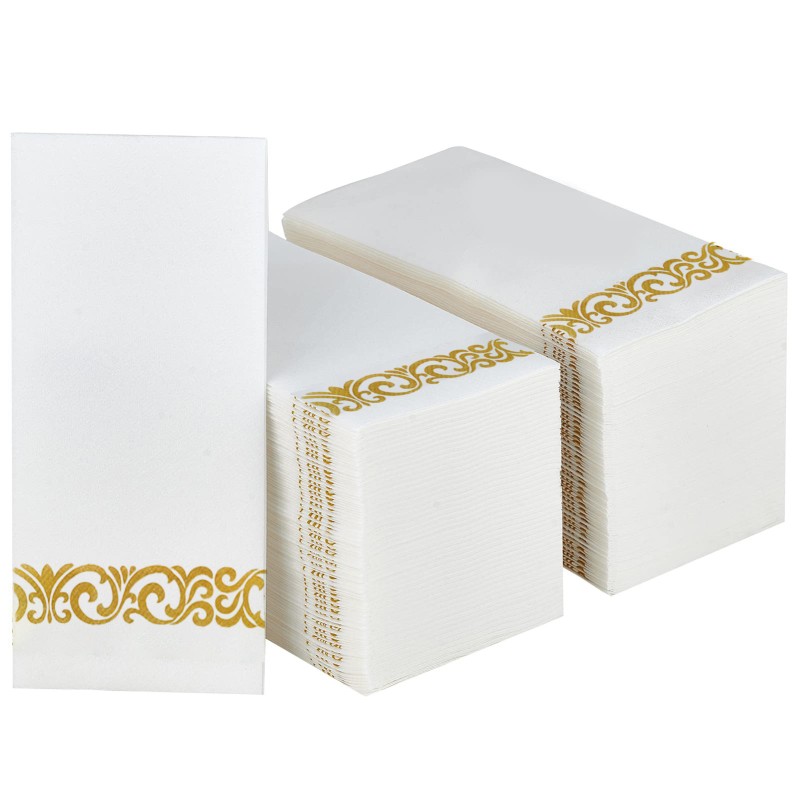 Hand Towels Supplier - Hot-Selling 3040cm Airlaid Paper Napkins Disposable 1-Ply Super Absorbent Hand Towel