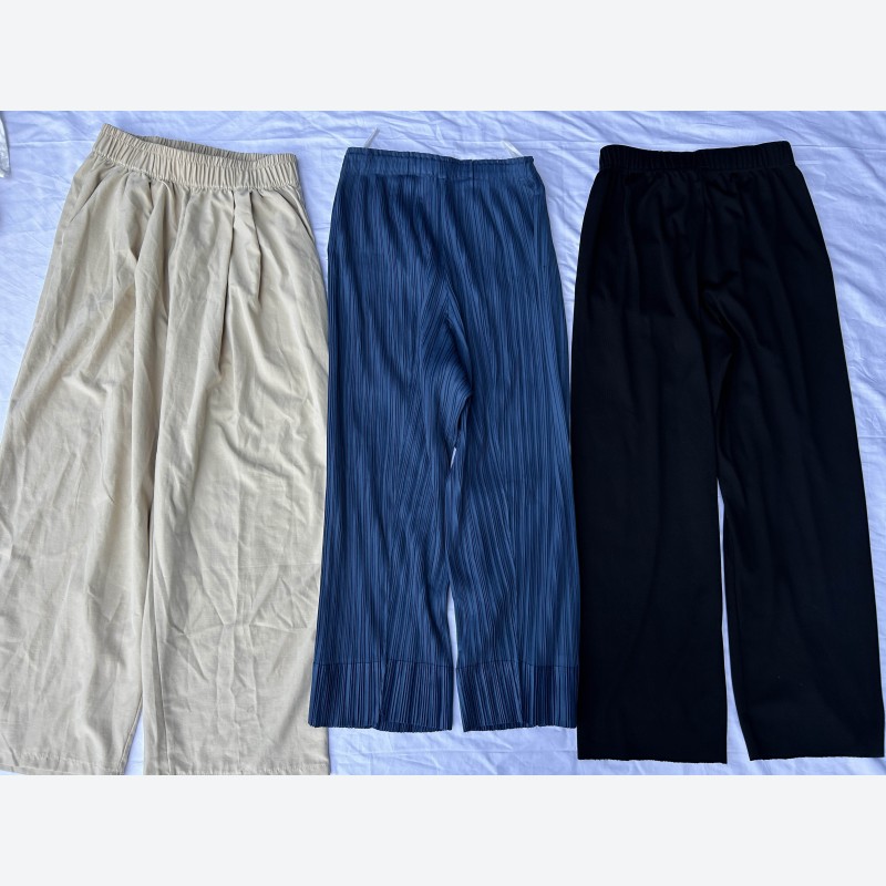 Ladies Cotton Pants Manufacturer - High Quality Wide Leg