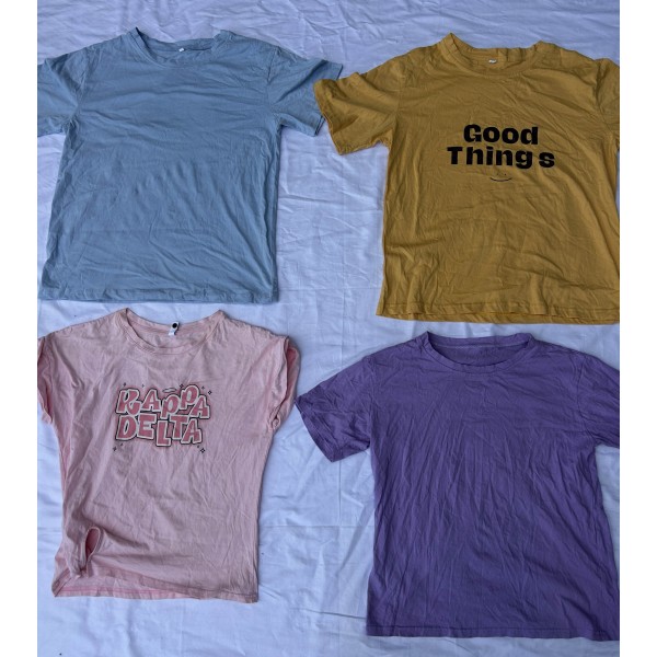 Used Solid Printed T-Shirt Factory - Women's Fashion Top